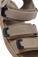 Men's Beige Fabric Sandals | Derimod