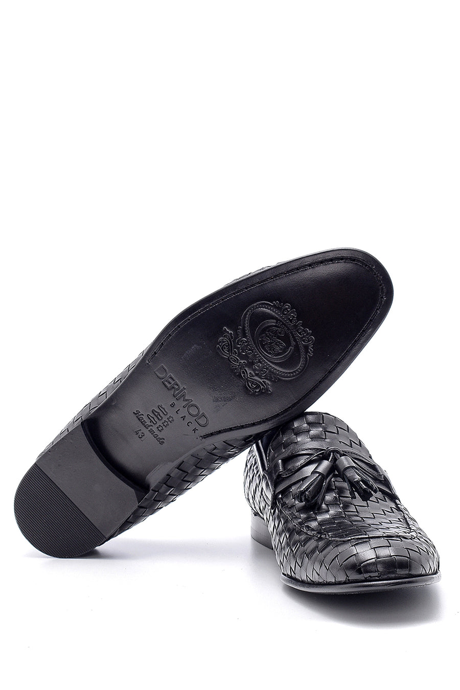 Men's Leather Knit Pattern Loafer