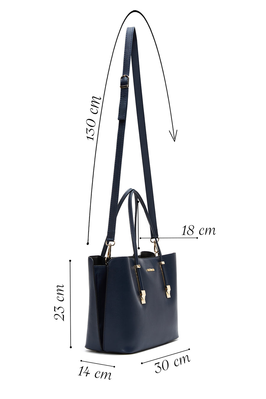 Women's Navy Blue Classic Shoulder Bag