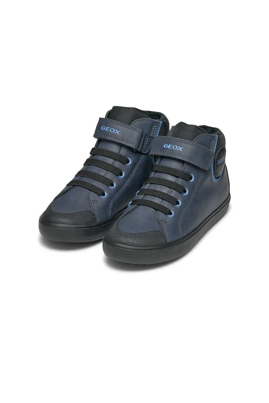 Geox Boy Navy Blue High-Top Sneakers