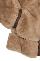 Livigno Woman Beige Short Teddy Coats | Derimod