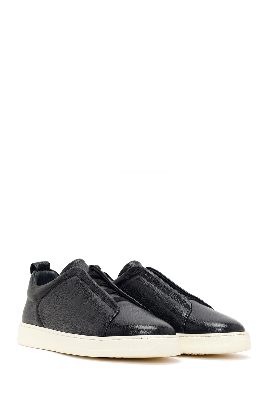 Men's Black Leather Sneaker