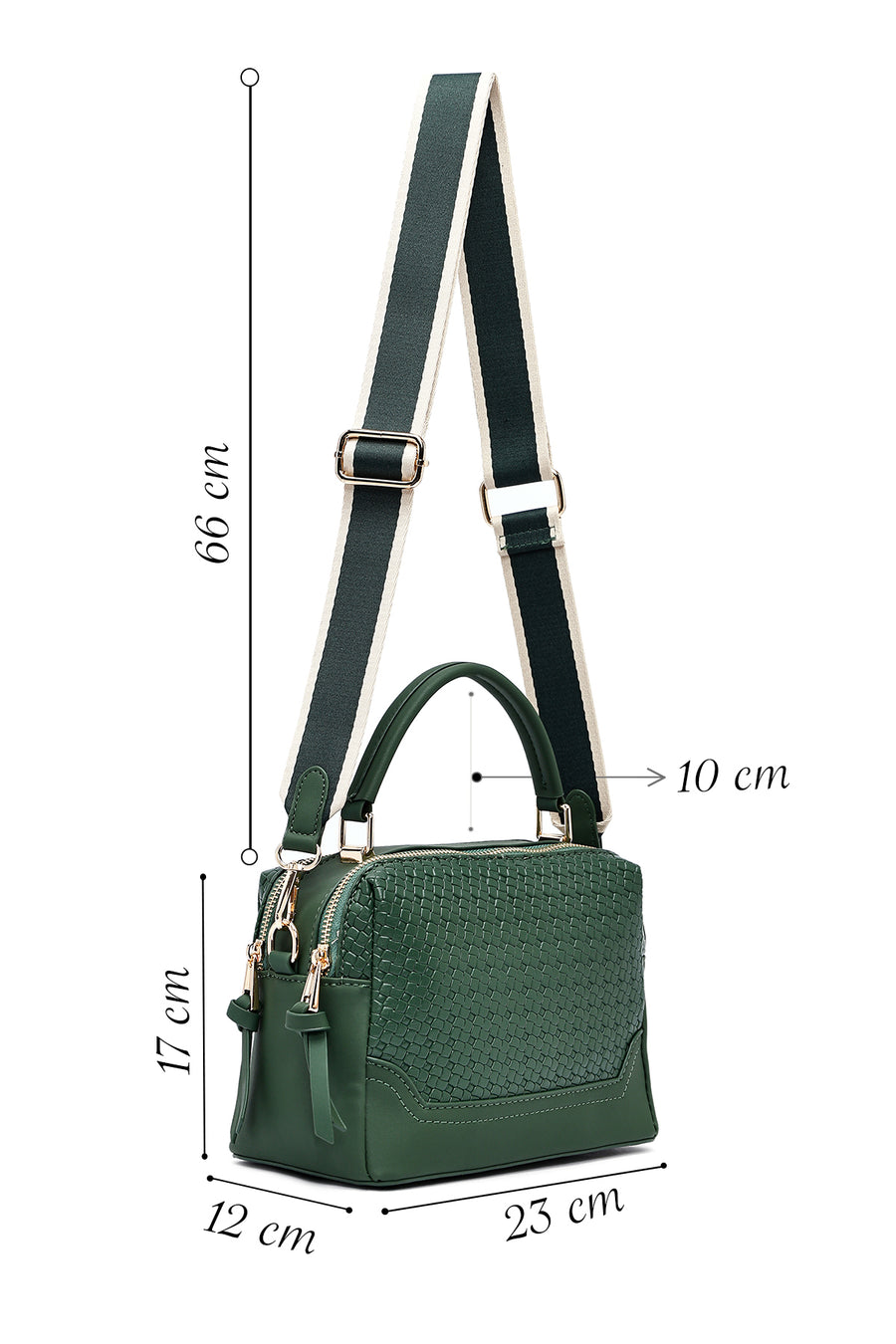 Women's Green Printed Long Shoulder Bag