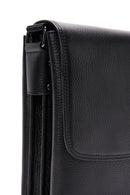 Men's Black Leather Messenger Bag | Derimod