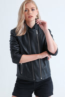 Lena Women's Leather Jacket | Derimod