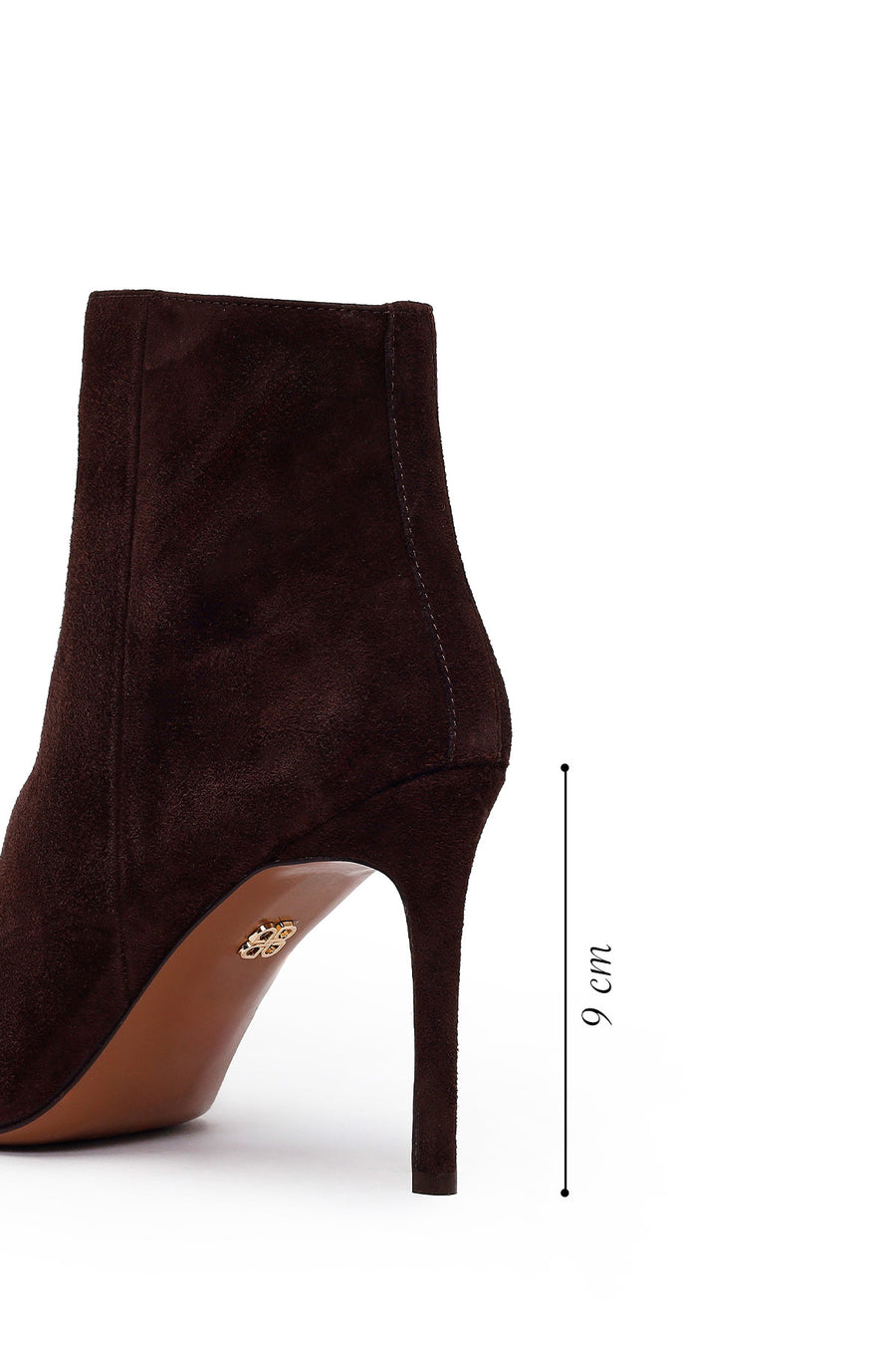Woman Brown Zip Closure Thin-Heeled Suede Boots