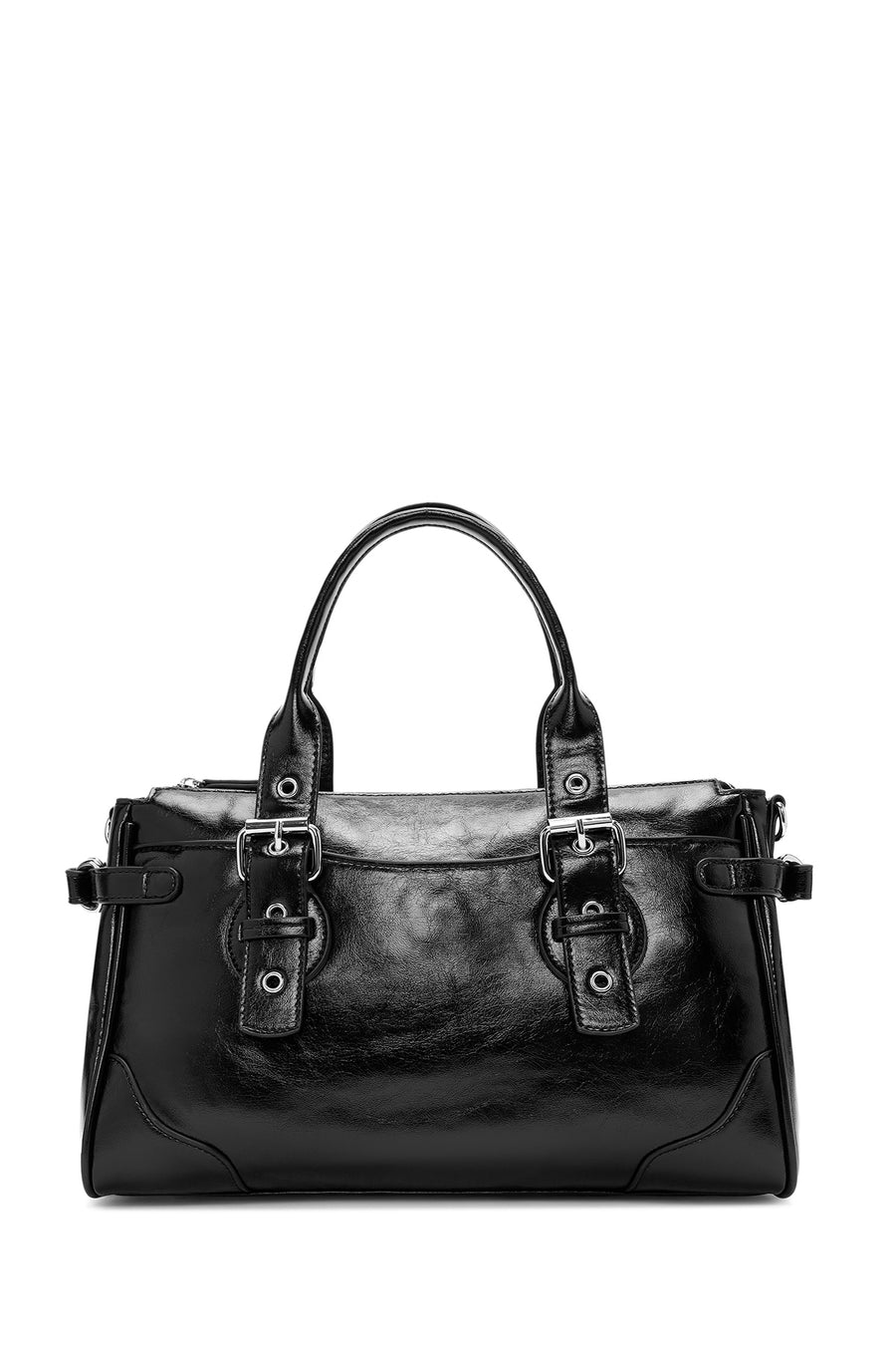 Women's Black Long Strap Casual Shoulder Bag