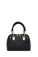 Woman Black Long-Strap Knitted Classic Shoulder Bag | Derimod