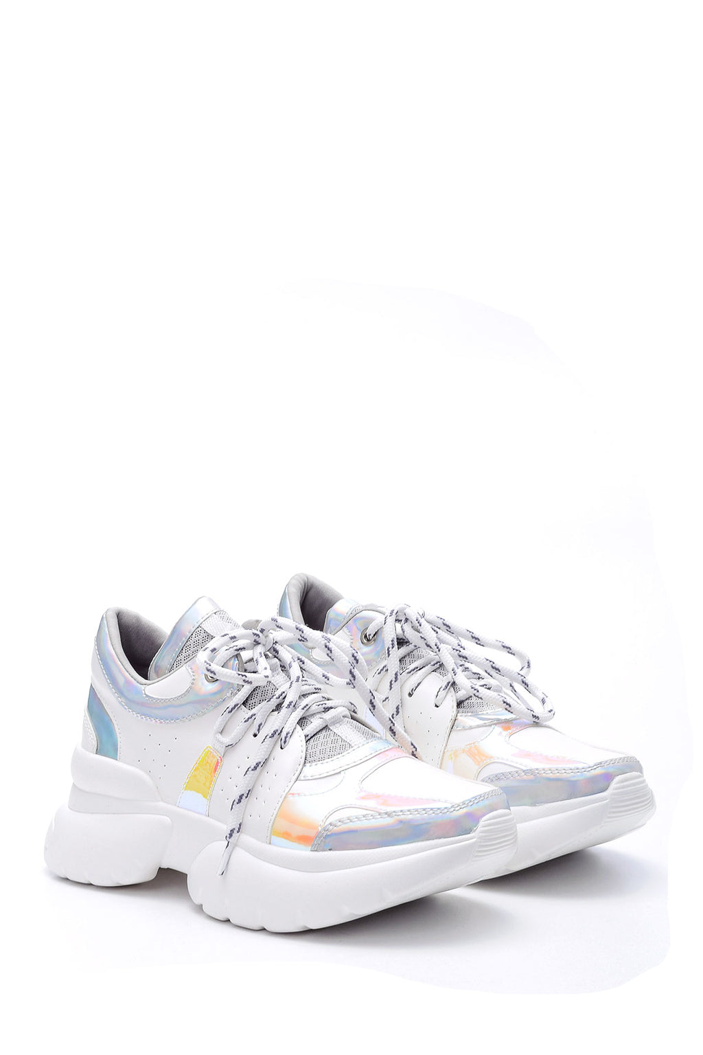 Kadın Gümüş Detaylı Sneaker