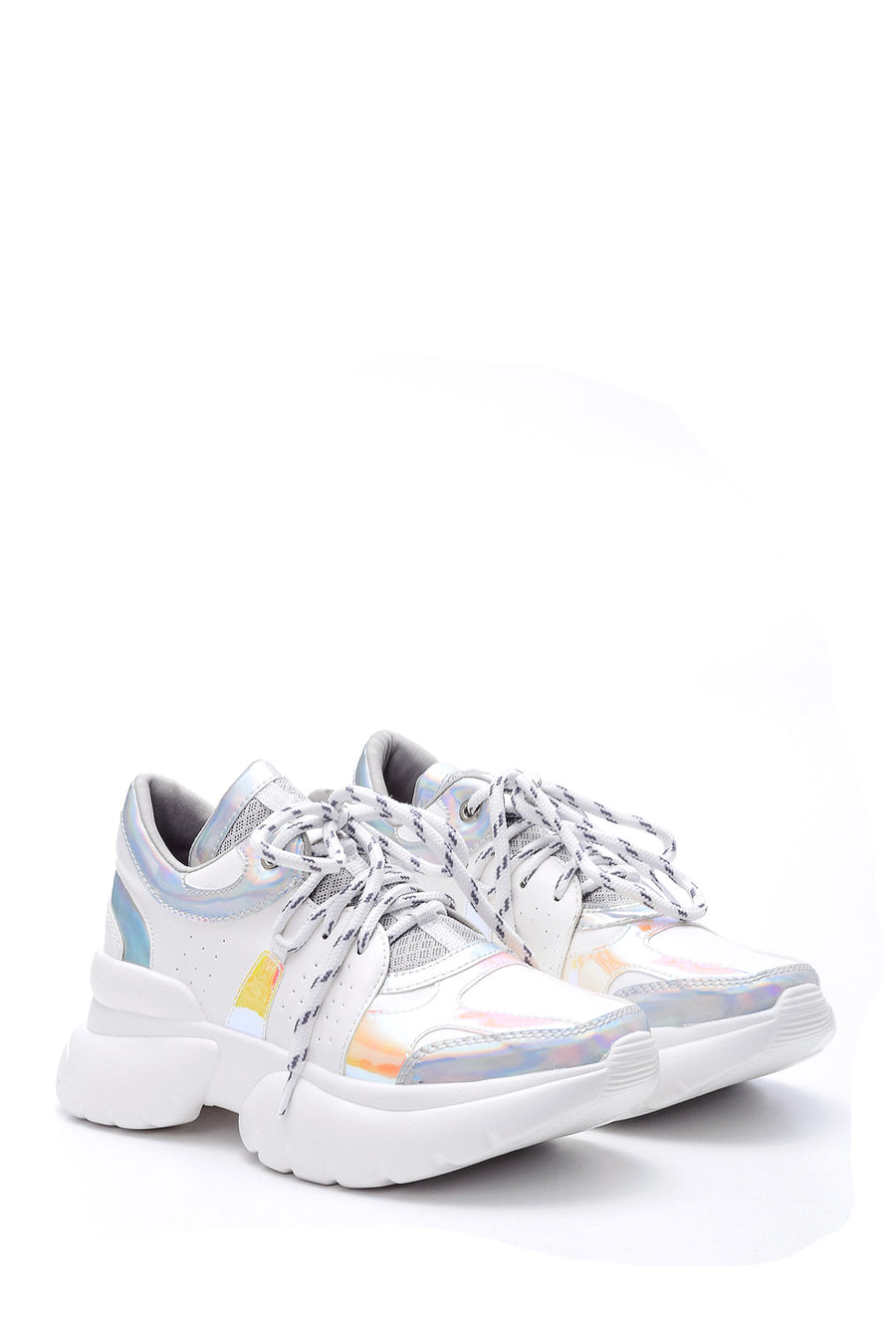 Kadın Gümüş Detaylı Sneaker