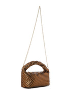 Women's Brown Long Strap Braided Mini Handbag | Derimod