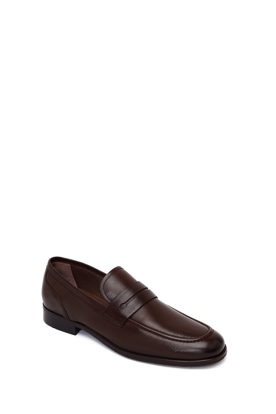 Derimod Black Erkek Kahverengi Deri Klasik Loafer