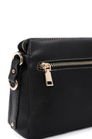 Women's Black Long Strap Patterned Crossbody Bag | Derimod