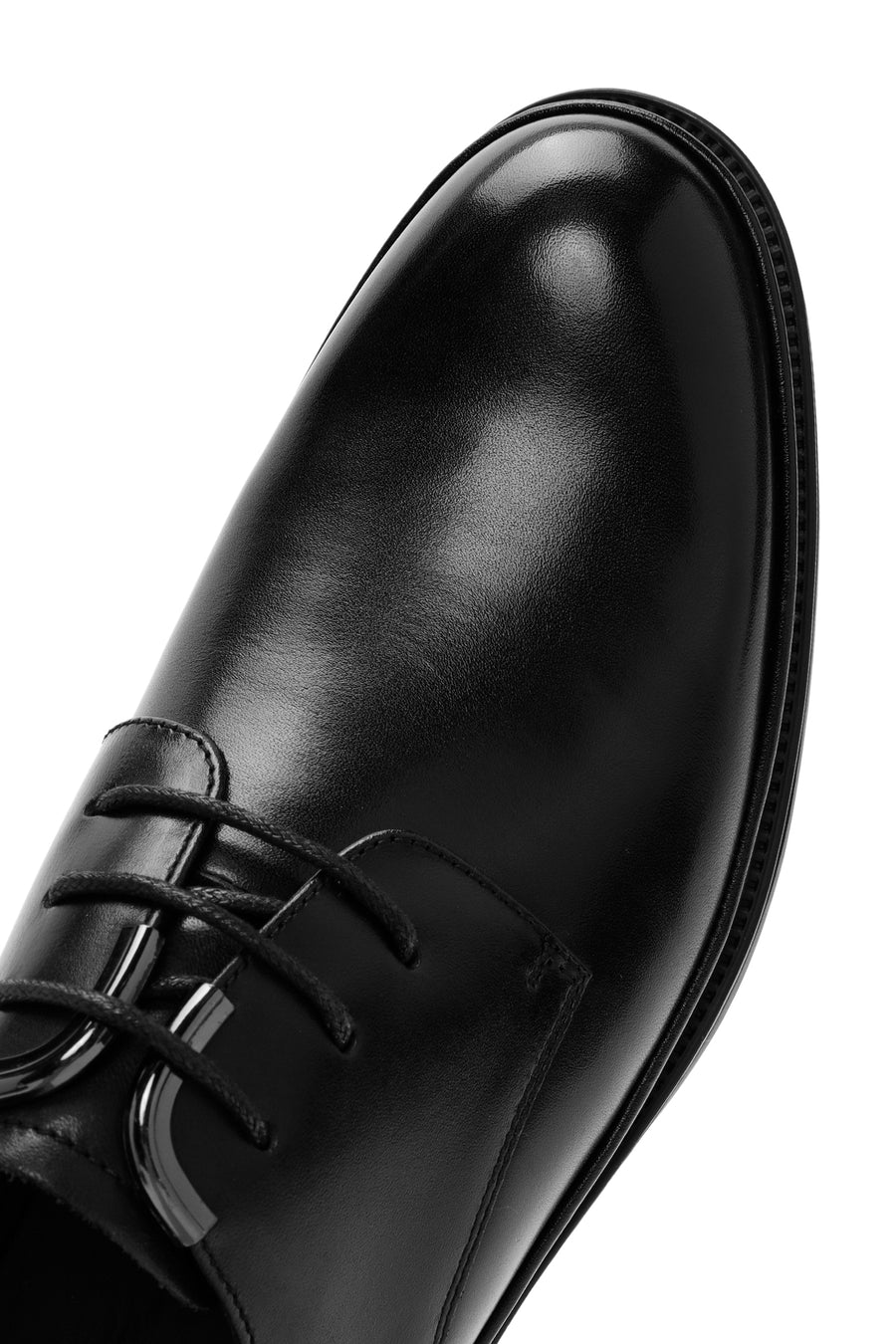 Men's Black Laced Leather Classic Shoes