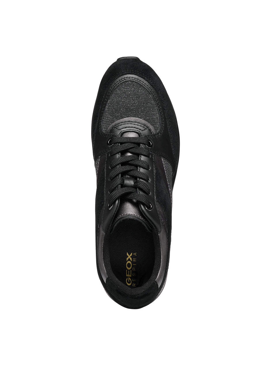 Geox Kadın Siyah D Zosma Bağcıklı Dolgu Topuklu Deri Sneaker