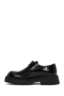 Women's Black Lace-Up Leather Masculine Shoes | Derimod