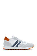 Men's White Leather Sneaker | Derimod