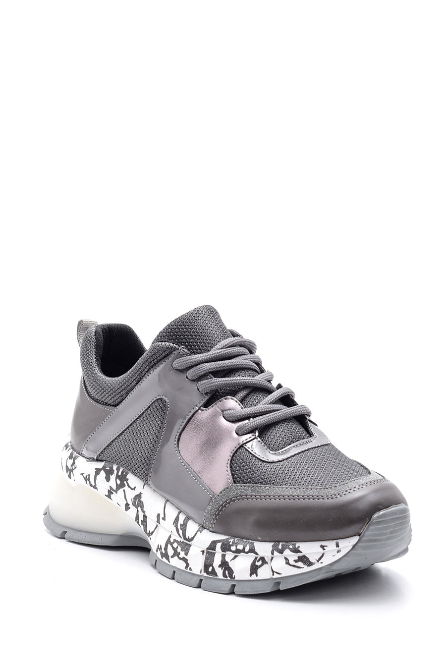 Women's High-Sole Patterned Sneaker