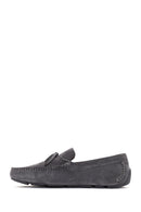 Men's Gray Suede Leather Loafer | Derimod