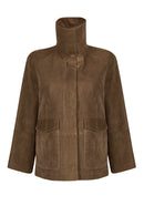 Florida-X Woman Mink A-Form Suede Jacket | Derimod