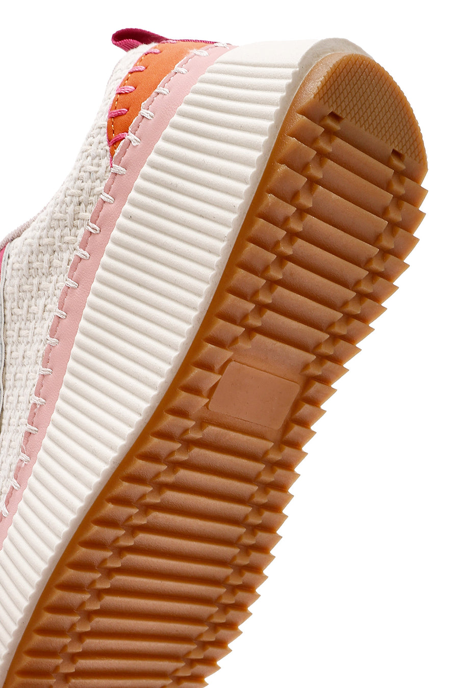 Kadın Çok Renkli Bağcıklı Kalın Tabanlı Örgülü Sneaker