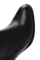 Women's Black Leather Heeled Classic Boots | Derimod