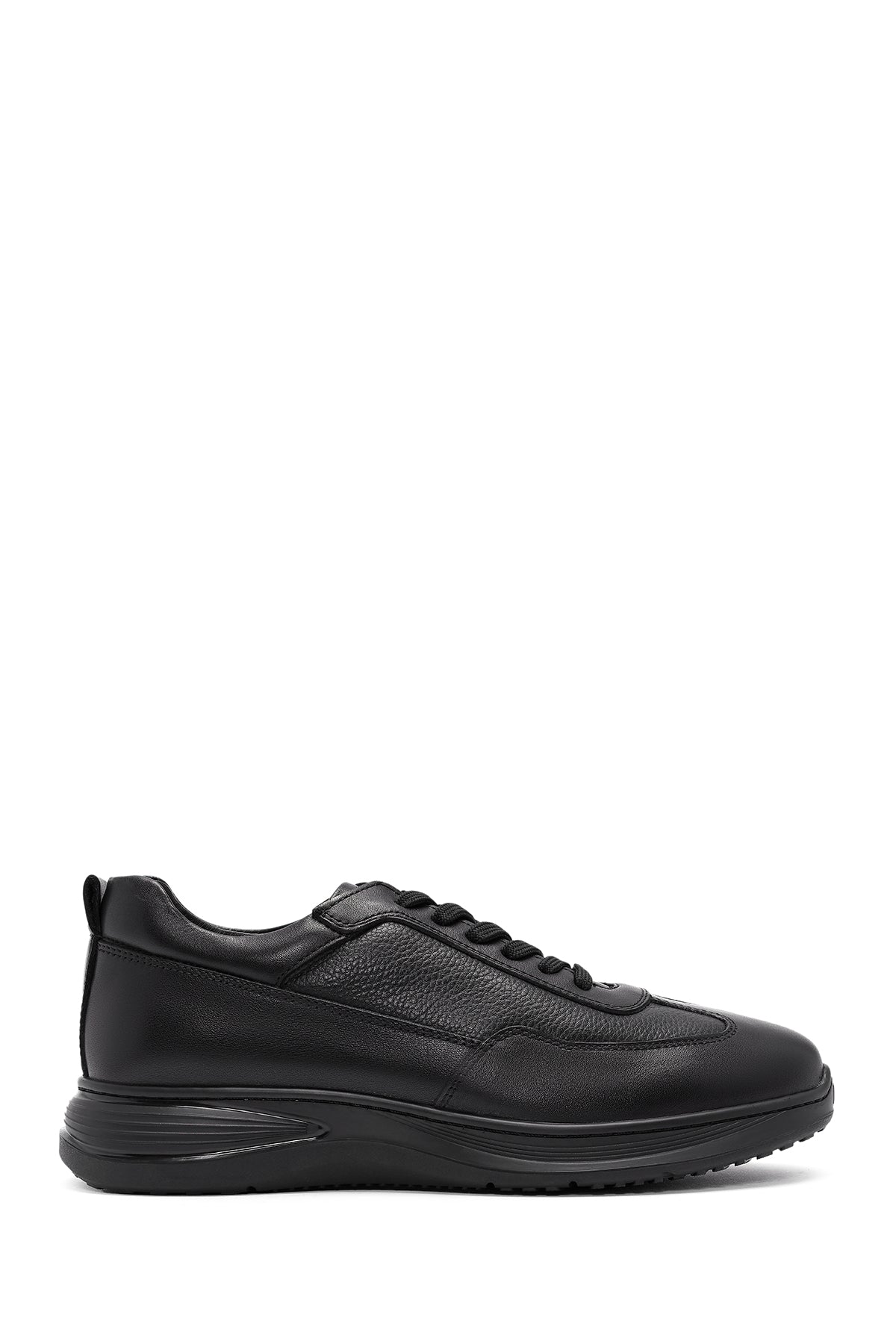 Men's Black Lace-Up Leather Casual Sneaker 24WFD676914 | Derimod