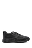 Men's Black Lace-Up Leather Casual Sneaker | Derimod