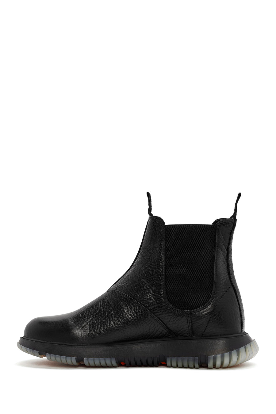 Men's Black Leather Casual Chelsea Boots