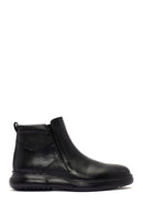 Men's Black Zippered Leather Casual Boots | Derimod