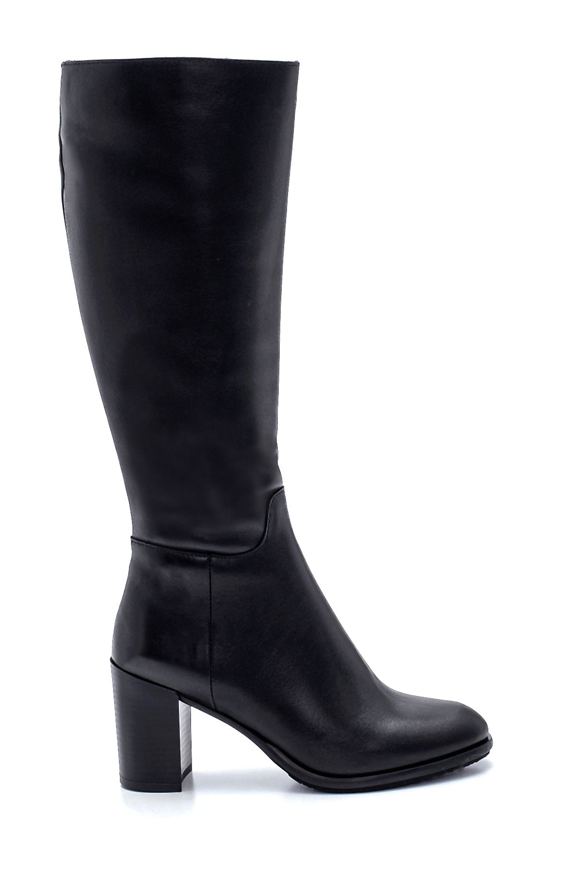 Women's Leather Zippered Heeled Boots 21WFD280618 | Derimod