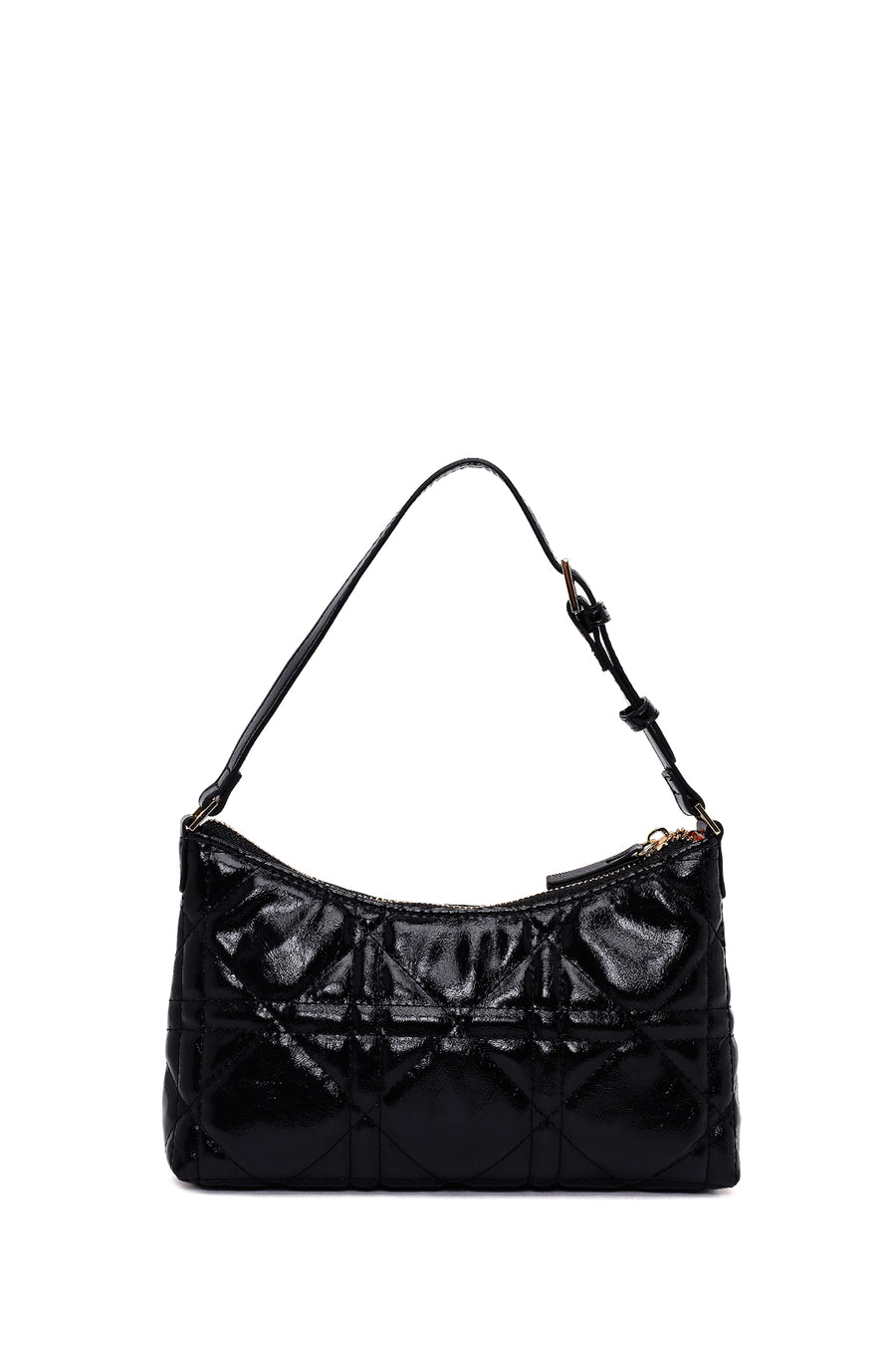 Woman Black Long Chain-Strap Shoulder Bag