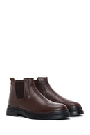 Men's Brown Leather Casual Chelsea Boots | Derimod