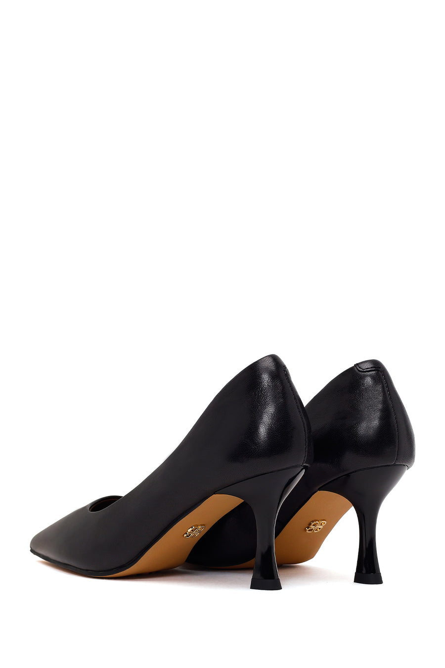 Kadın Siyah İnce Topuklu Deri Stiletto