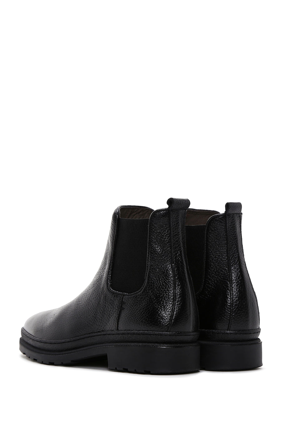 Men's Black Leather Casual Chelsea Boots