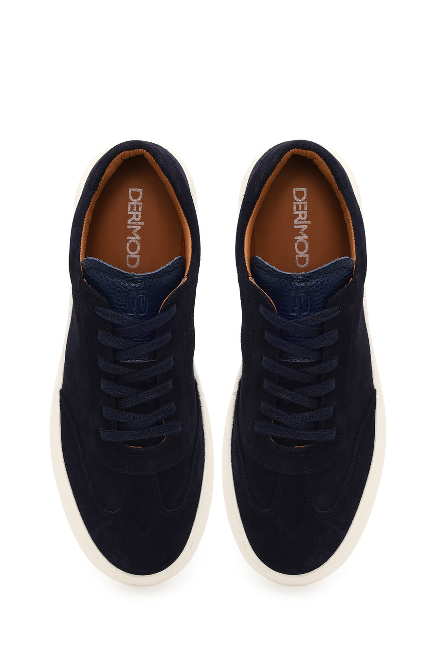 Male Navy Lace-up Suede Leather Sneaker