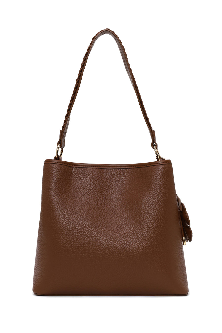 Woman Brown Long-Strap Shoulder Bag