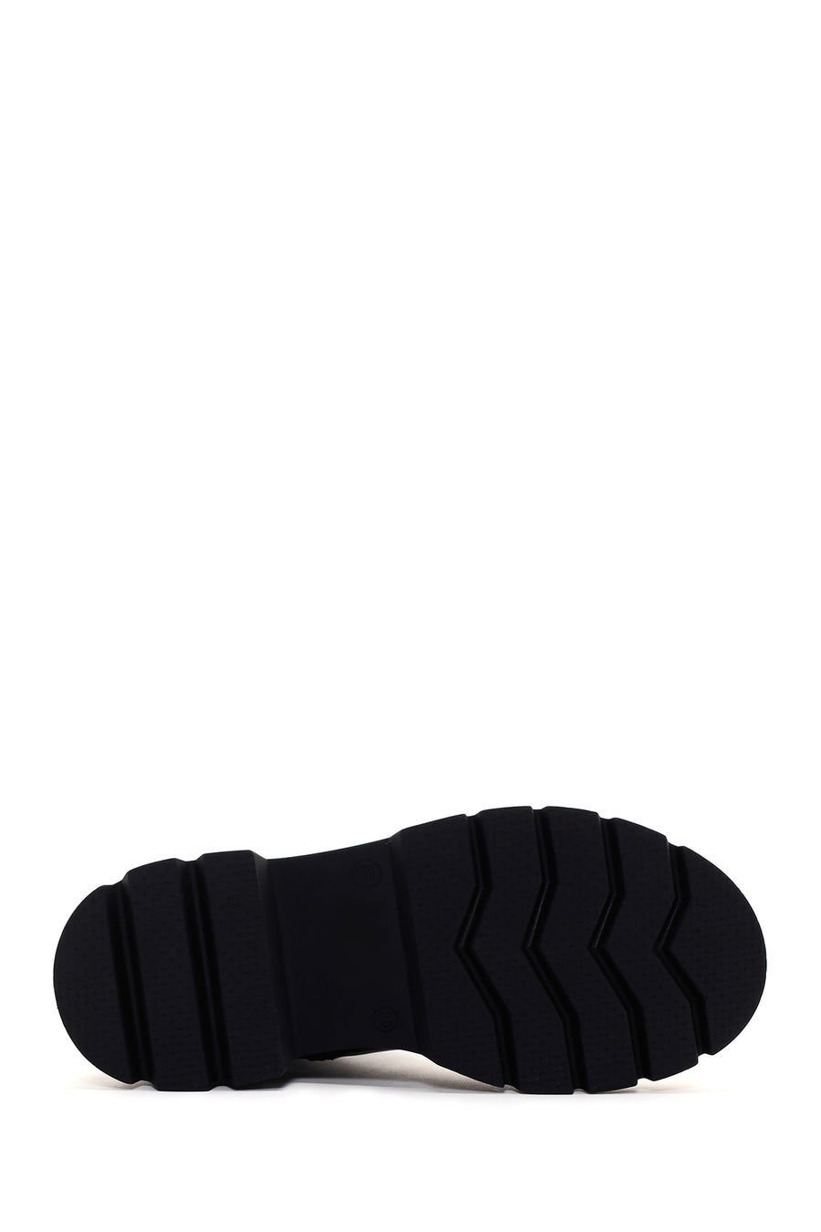 Women's Black Zippered Thick Soled Boots