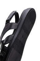 Women's Black Ankle Strap Leather Comfort Sandals | Derimod