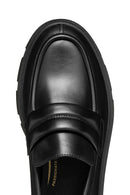 Geox Women's Black Wild Leather Moccasin Loafer | Derimod