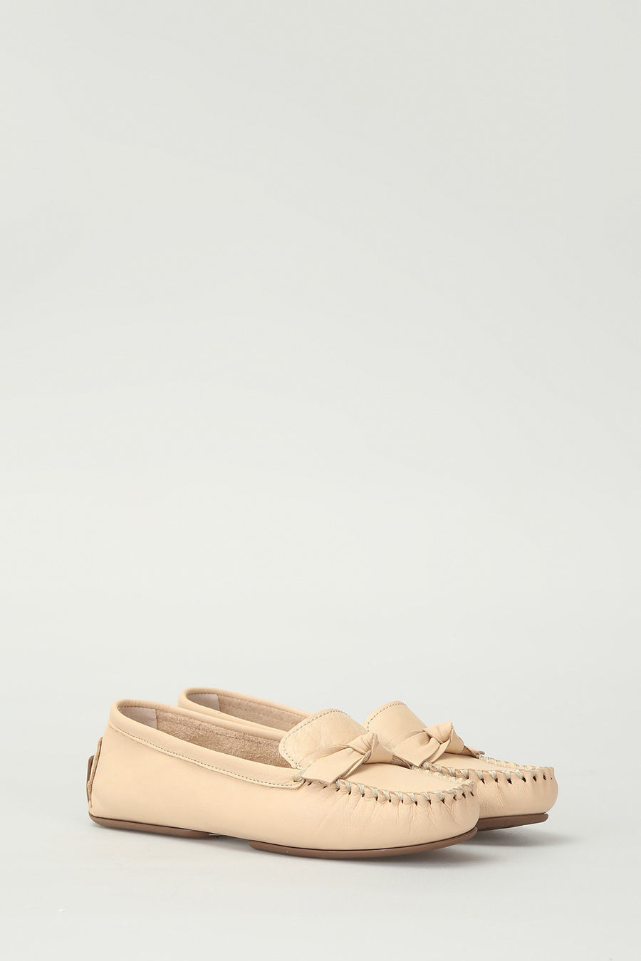 Bej Kadın Deri Loafer