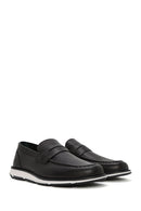 Men's Black Leather Casual Loafer | Derimod