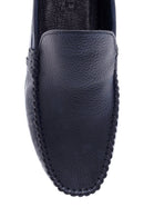 Erkek Lacivert Deri Casual Loafer | Derimod