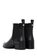 Woman Black Thick-Heeled Chelsea Boots | Derimod