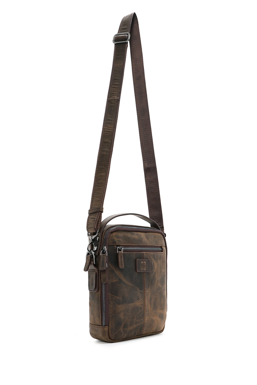 Men's Mink Leather Messenger Bag