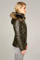 Nora Women's Leather Jacket | Derimod