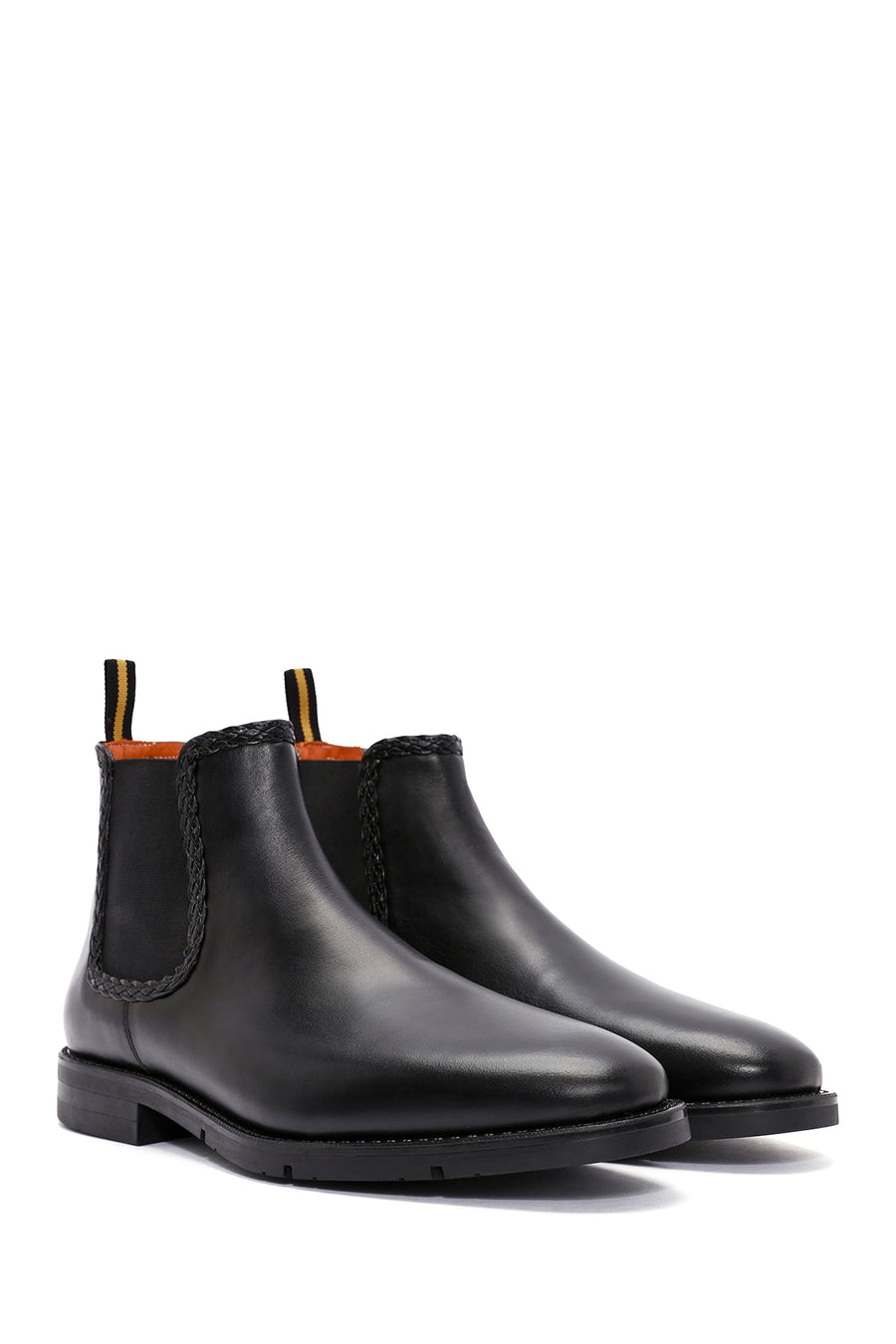 Men's Black Leather Chelsea Boots