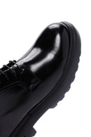 Erkek Siyah Kalın Tabanlı Rugan Deri Casual Ayakkabı | Derimod