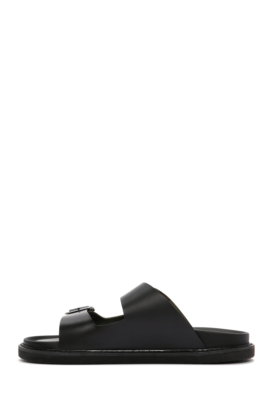 Men's Black Leather Slippers