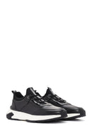 Men's Black Lace-up Leather Sneaker | Derimod